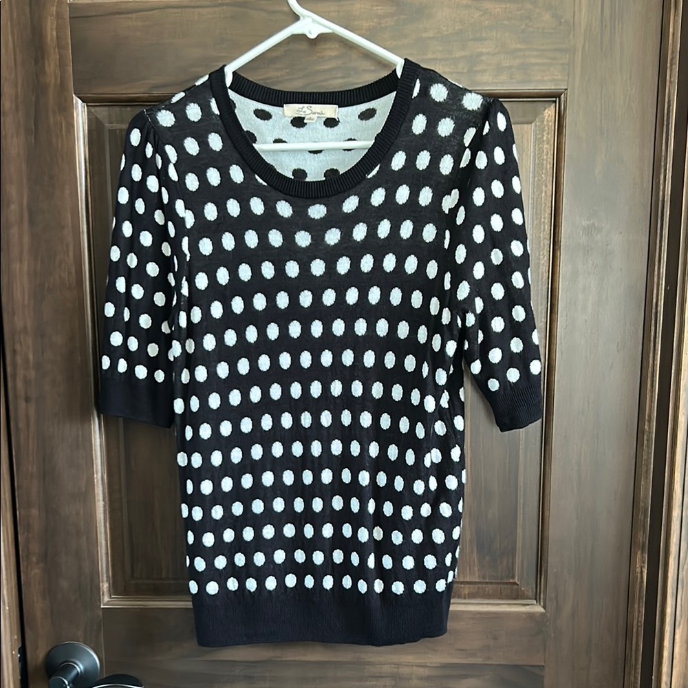 Black and White Polka Dot Sweater